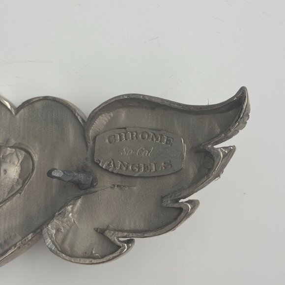 Original (1980s) Chrome Angels Belt Buckle and Belt - Picture 4 of 5